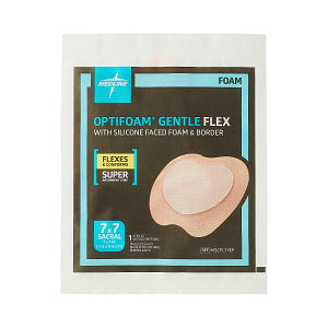 Medline Optifoam Gentle Flex Silicone-Faced Foam Dressing with Border 7" x 7"