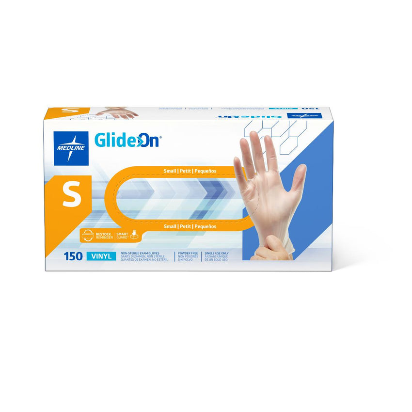 Glide-On Powder-Free Vinyl Exam Glove Clear - S