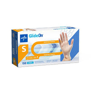 Glide-On Powder-Free Vinyl Exam Glove Clear - S