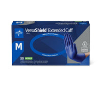 VersaShield Powder-Free Nitrile Exam Glove Extended Cuff 12" Blue - M