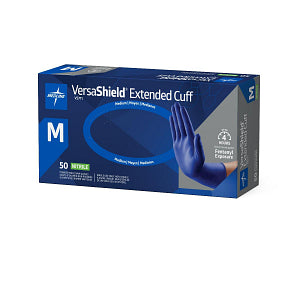 VersaShield Powder-Free Nitrile Exam Glove Extended Cuff 12" Blue - M