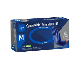 VersaShield Powder-Free Nitrile Exam Glove Extended Cuff 12" Blue - M