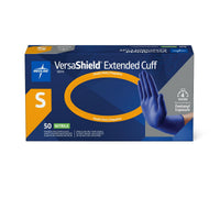 VersaShield Powder-Free Nitrile Exam Glove Extended Cuff 12" Blue - S