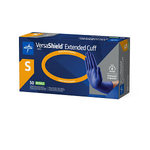 VersaShield Powder-Free Nitrile Exam Glove Extended Cuff 12" Blue - S