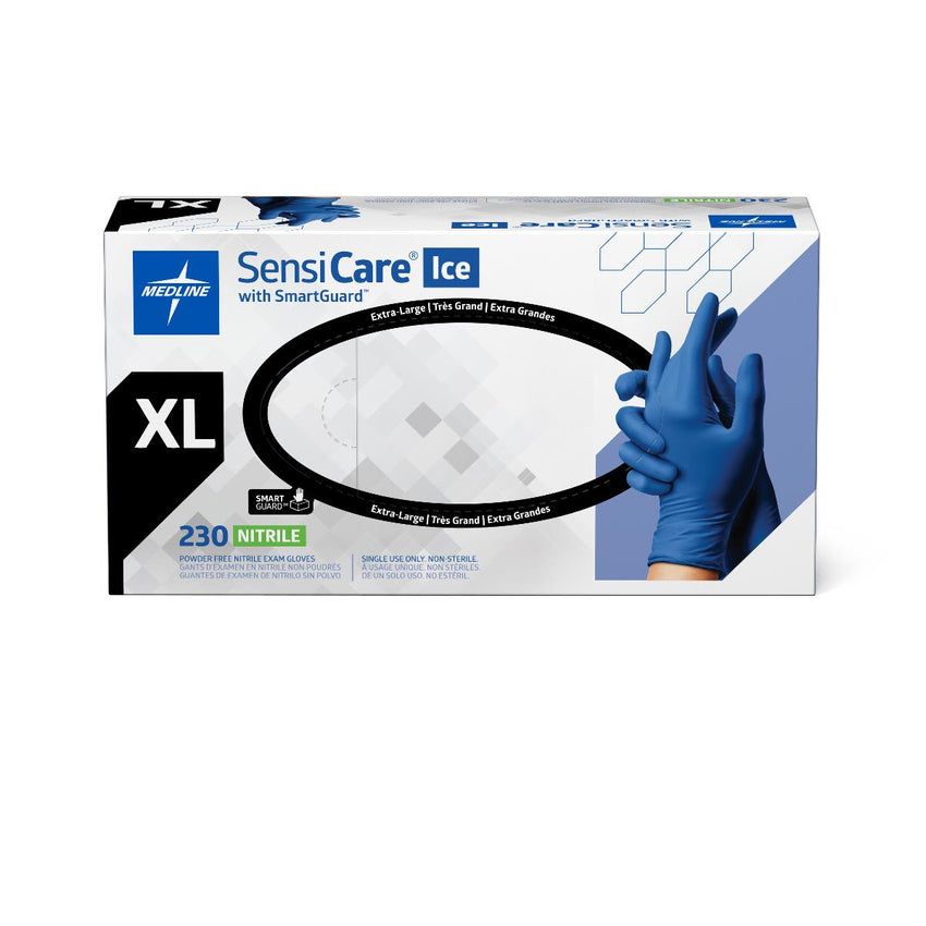 SensiCare Ice Powder-Free Nitrile Exam Glove Blue - XL