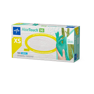 AloeTouch 3G Powder-Free Synthetic Exam Glove Green - XS