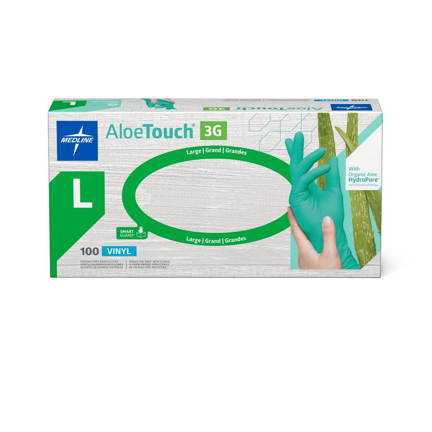 AloeTouch 3G Powder-Free Synthetic Exam Glove Green - L
