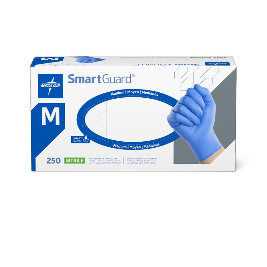 SmartGuard Powder-Free Nitrile Exam Glove Blue - M