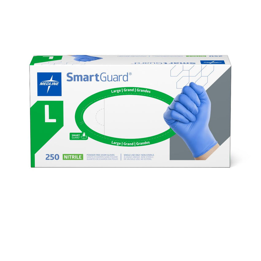 SmartGuard Powder-Free Nitrile Exam Glove Blue - L