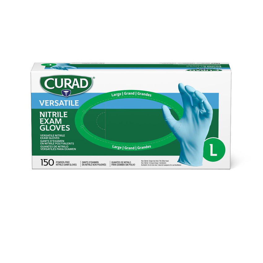 CURAD Powder-Free Nitrile Exam Glove Blue - L