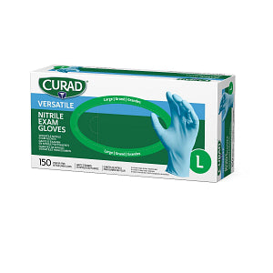 CURAD Powder-Free Nitrile Exam Glove Blue - L