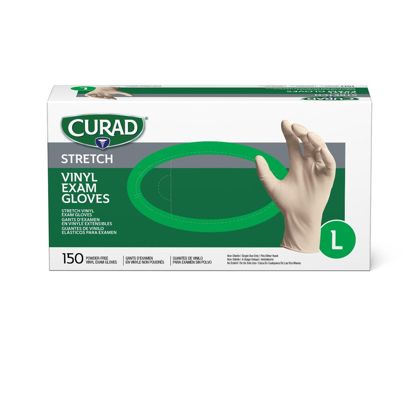 CURAD Powder-Free Synthetic Exam Glove Cream - L
