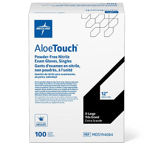 AloeTouch Sterile Powder-Free Nitrile Exam Glove Extended Cuff 12" Green - Extra Large