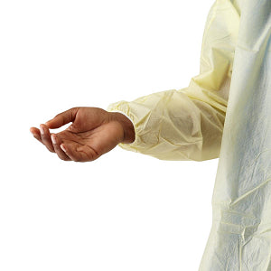Medline Classic-Cover Lightweight Polypropylene Gown Regular Yellow