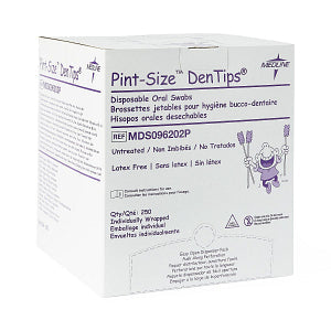 Medline DenTips Oral Swab Untreated Blue