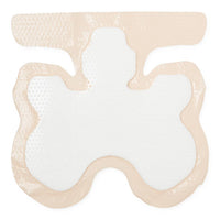 Medline Optifoam Gentle Silicone Adhesive Foam Dressing with Border Heel Shaped