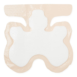Medline Optifoam Gentle Silicone Adhesive Foam Dressing with Border Heel Shaped