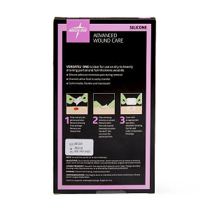Medline Versatel One Silicone Wound Contact Layer Dressing 3" x 4"