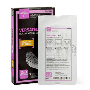 Medline Versatel One Silicone Wound Contact Layer Dressing 2" x 3"