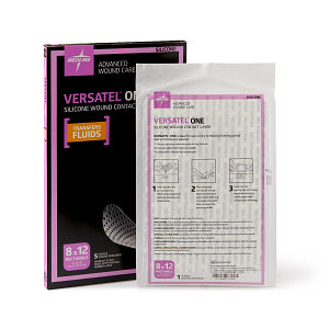 Medline Versatel One Silicone Wound Contact Layer Dressing 8" x 12"