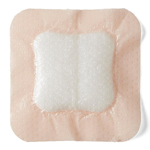 Medline Optifoam Gentle Silicone Adhesive Liquid Trap Foam Dressing with Border 3" x 3"