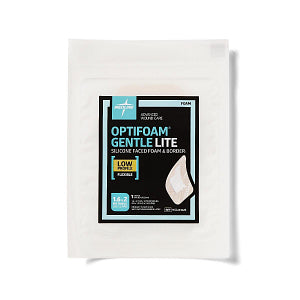 Medline Optifoam Gentle Lite Silicone Adhesive Foam Dressing with Border 1.5"x 2"