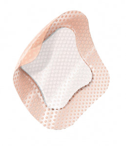 Medline Optifoam Gentle Lite Silicone Adhesive Foam Dressing with Border 4" x4"