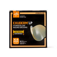 Medline Exuderm LP Low-Profile Thin Hydrocolloid Wound Dressing 4" x 4"