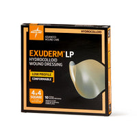 Medline Exuderm LP Low-Profile Thin Hydrocolloid Wound Dressing 4" x 4"