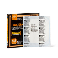 Medline Exuderm LP Low-Profile Thin Hydrocolloid Wound Dressing 4" x 4"