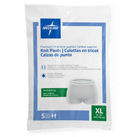 Medline Premium Knit Incontinence Underwear - XL 45"-70" Green