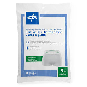 Medline Premium Knit Incontinence Underwear - XL 45"-70" Green