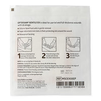 Medline Optifoam Gentle EX Silicone Adhesive Foam Dressing with Border 4.75" x 4.75"