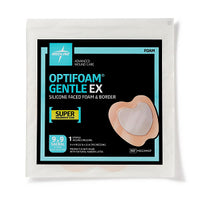 Medline Optifoam Gentle EX Silicone Adhesive Foam Dressing with Border 8.5" x8.5"