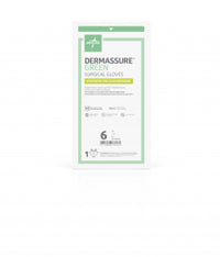 DermAssure Sterile Powder-Free Polyisoprene Surgical Glove Green - 6