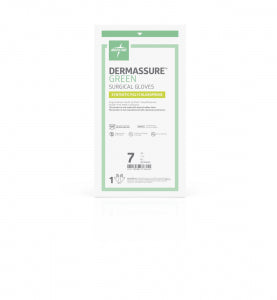 DermAssure Sterile Powder-Free Polyisoprene Surgical Glove Green - 7