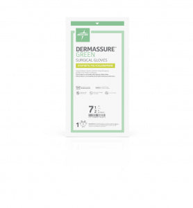 DermAssure Sterile Powder-Free Polyisoprene Surgical Glove Green - 7.5