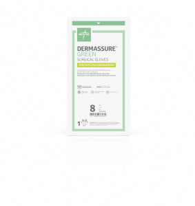DermAssure Sterile Powder-Free Polyisoprene Surgical Glove Green - 8