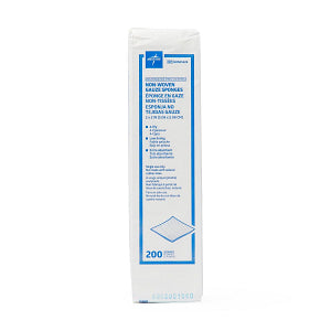 Medline Non-Sterile Non-Woven Gauze Sponge, 4-Ply 2" x 2"