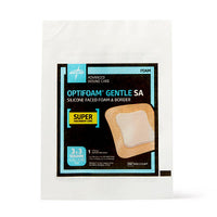Medline Optifoam Gentle Silicone Adhesive Super Absorbent Foam Dressing with Border 3" x 3"