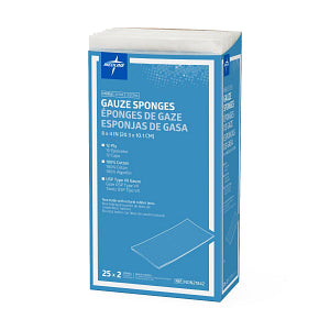 Sterile 100%-Cotton Woven Gauze Sponge; 12 Ply 8" x 4"
