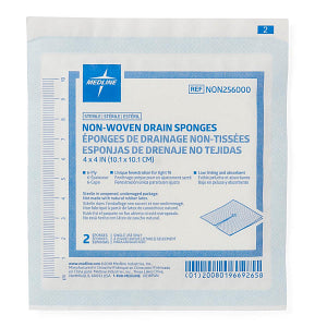 Medline Sterile Non-Woven Gauze Drain Sponge Premium 6-Ply 4" x 4"