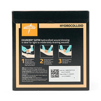 Medline Exuderm Satin Hydrocolloid Wound Dressing 4" x 4"
