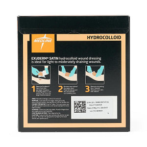 Medline Exuderm Satin Hydrocolloid Wound Dressing 4" x 4"