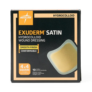 Medline Exuderm Satin Hydrocolloid Wound Dressing 4" x 4"
