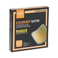 Medline Exuderm Satin Hydrocolloid Wound Dressing 4" x 4"