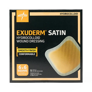 Medline Exuderm Satin Hydrocolloid Wound Dressing 6" x 6"