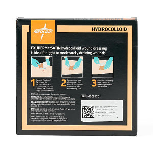 Medline Exuderm Satin Hydrocolloid Wound Dressing 4" x 3.5"