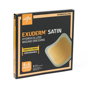 Medline Exuderm Satin Hydrocolloid Wound Dressing 6" x 6"