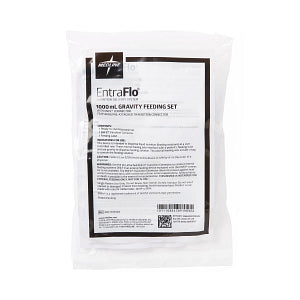 EntraFlo Gravity Feeding Bag Set with ENFit Connector 1L bag